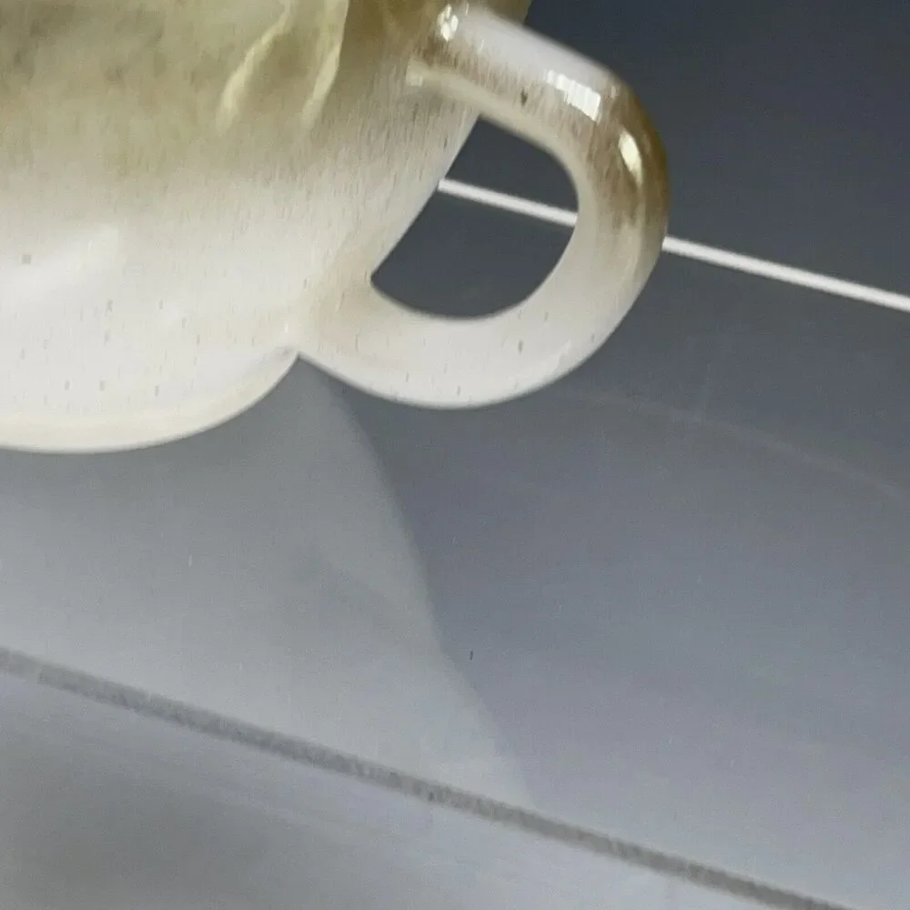 (1) Vintage Federal Milk Glass Mesa TEACUP‎ Coffee Brown Ombre